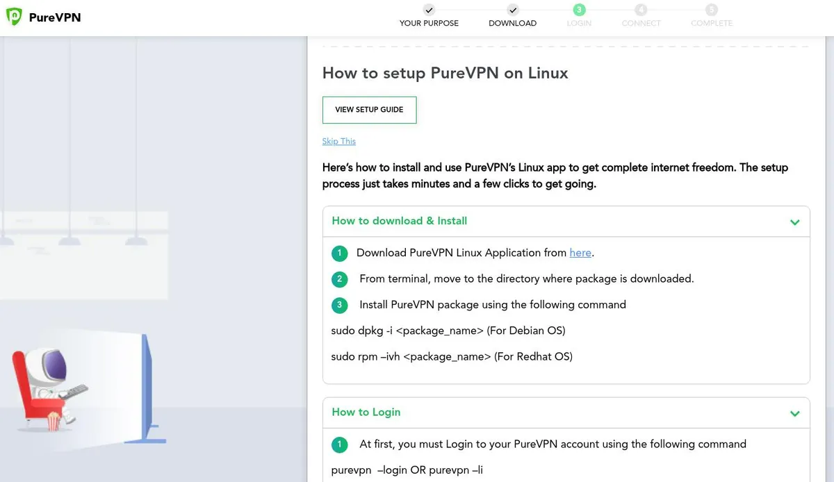 PureVPN - Linux Setup