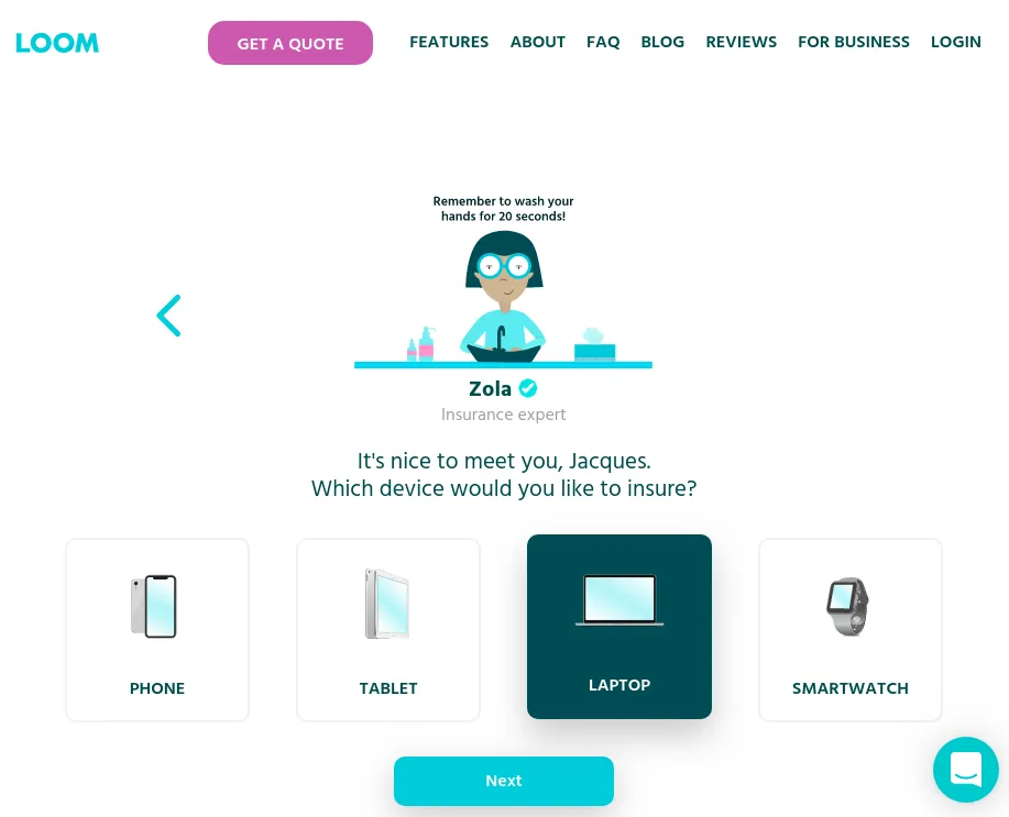 LOOM Insurance - Device Options