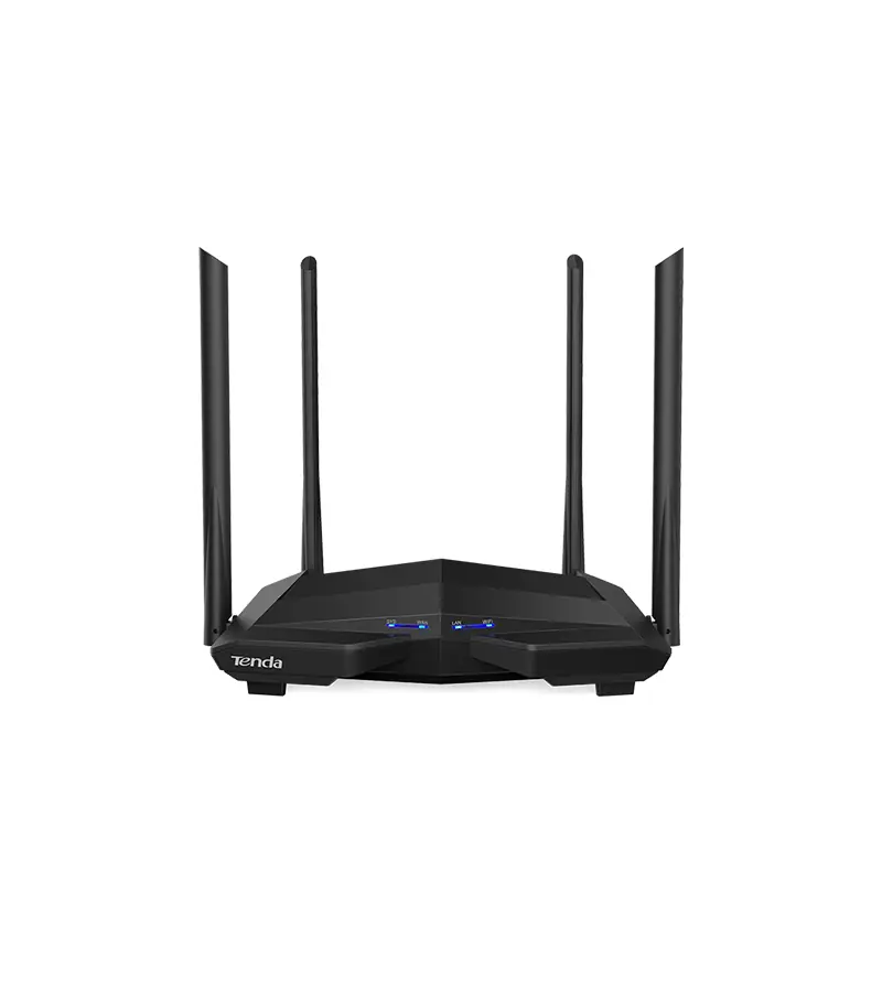Tenda AC10 AC1200 router with four upright antennas