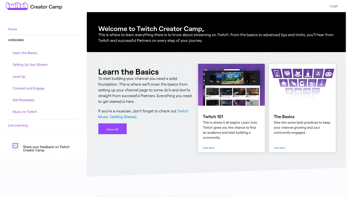 Twitch Gaming start