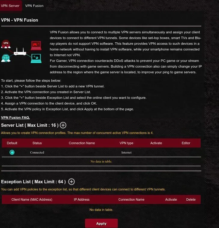 ASUS VPN Fusion