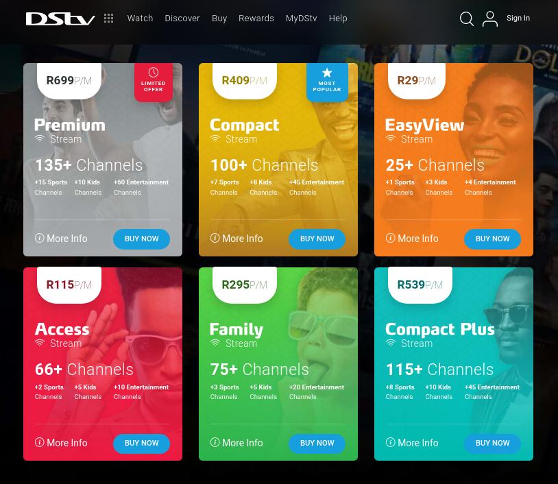 DSTV Packages 2022