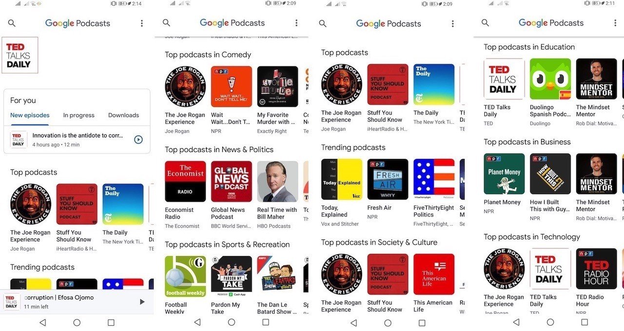Google Music - Podcast Section
