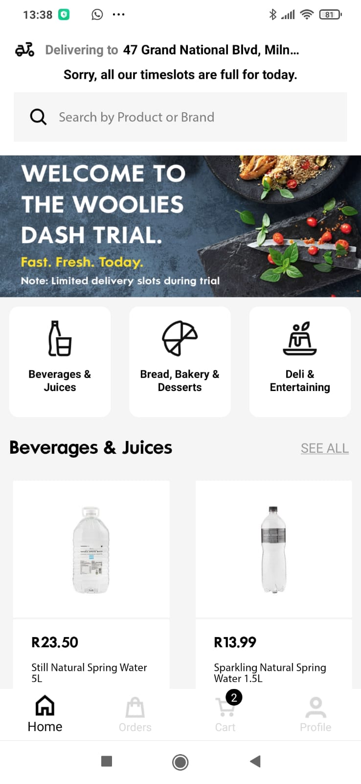 WoolWorths Dash App - Biltong Shopping