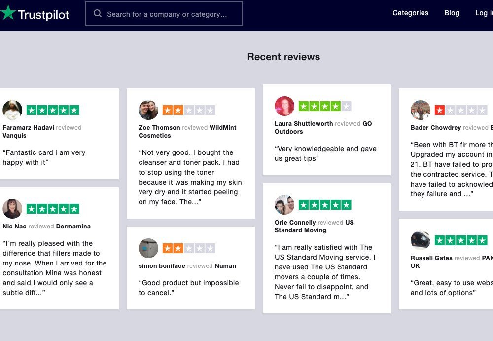 Trust Pilot Reviews