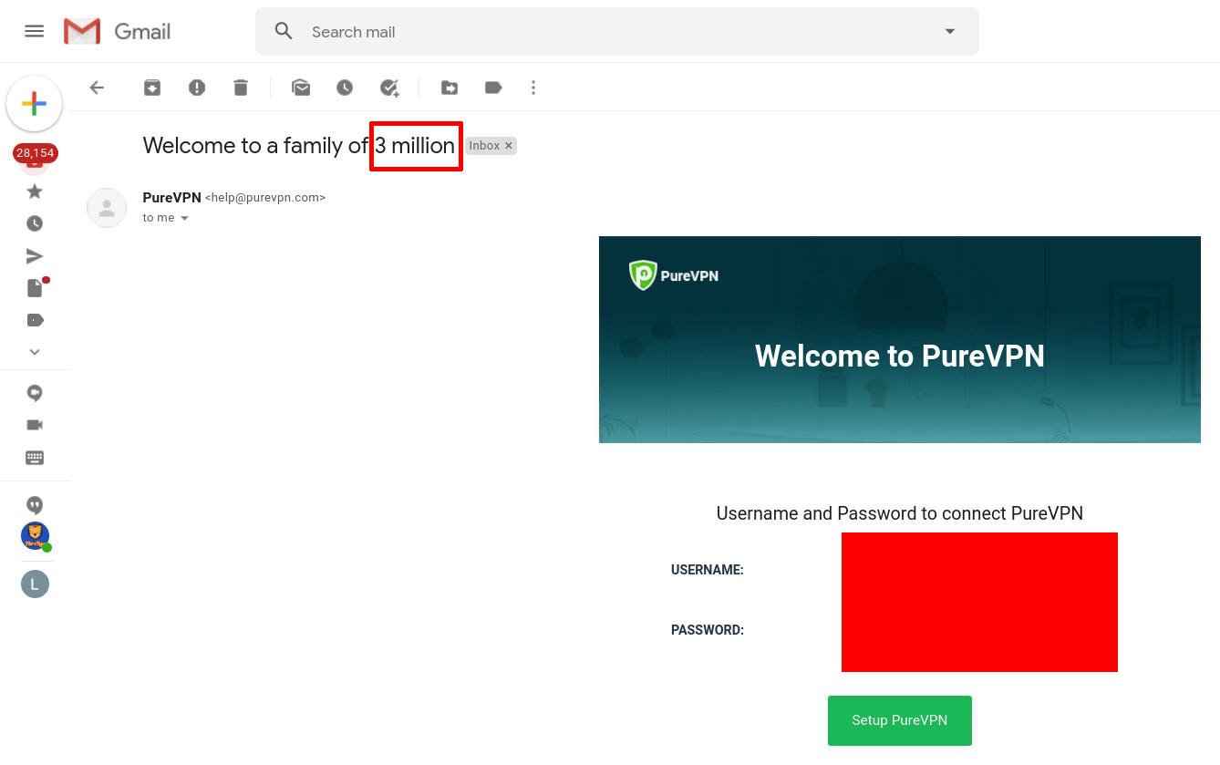 PureVPN - Welcome Email 