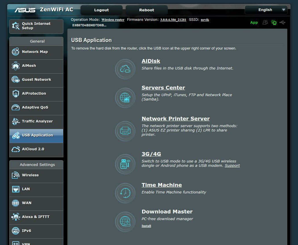 ASUS ZenWifi Sofware USB File Sharing